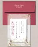 Leaves And Small FruitsAcrylic Wedding Invitation