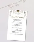 Large Flower In The Border Acrylic Wedding Invitation