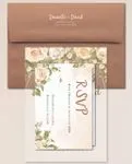 Earth Tones And PinksAcrylic Wedding Invitation