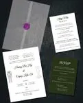 Wedding Dress and Suit Vellum Wrapped Vietnamese & English Wedding Invitation