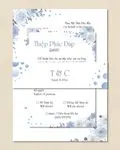 Cold and Tender Flowers Simple Flat 5x7 Wedding Invitation