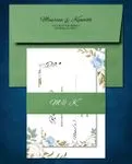 Arrangement of Winter Roses Simple Flat 5x7 Wedding Invitation