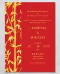 Shiny Golden Bamboo Foil Wedding Invitation