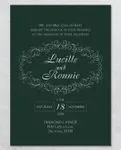 Leaves Frame Foil Wedding Invitation