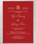 Chinese Foil Wedding Invitation