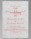 Red Letter Foil Wedding Invitation 2