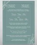 Simple Fram Leaves Foil Wedding Invitation
