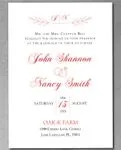Red Rings Foil Wedding Invitation