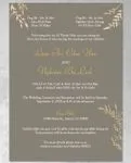 Beautiful Gold Leaves Foil Wedding Invitation