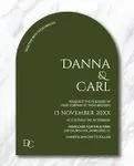 Elegant Olive Unique Style Wedding Invitations 2