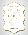 Elegant Gold Unique Style Wedding Invitations 2
