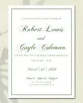 Green Serenity Unique Style Wedding Invitations 2
