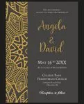 Gold Indian Decoration Acrylic Wedding Invitation