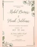 Frame Silhouettes Of Flowers Acrylic Wedding Invitation
