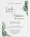 Leaves Shade Effect Acrylic Wedding Invitation