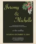 Christmas Decoration Simple Flat 5x7 Wedding Invitation