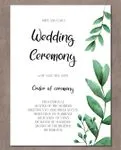 Minimalist Winter Leaves Simple Flat 5x7 Wedding Invitation