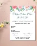 Dark Pink Flowers Acrylic Wedding Invitation