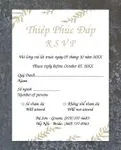 Frame Silver Leaves Acrylic Wedding Invitation
