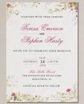 Leaves And Small FruitsAcrylic Wedding Invitation