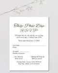Large Flower In The Border Acrylic Wedding Invitation