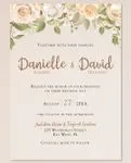 Earth Tones And PinksAcrylic Wedding Invitation