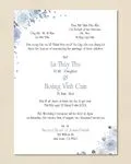 Cold and Tender Flowers Simple Flat 5x7 Wedding Invitation