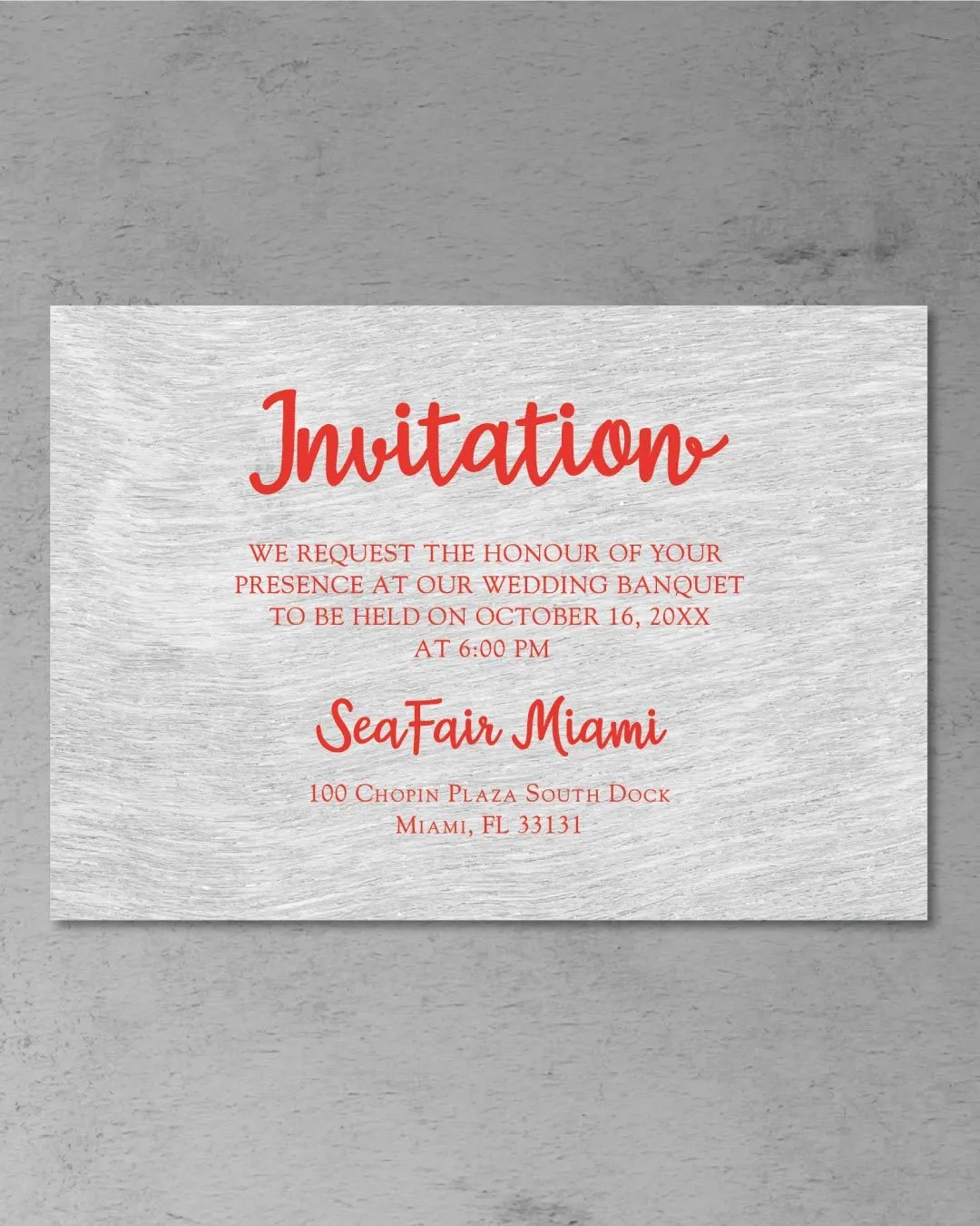 Red Letter Foil Wedding Invitation 3
