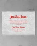Red Letter Foil Wedding Invitation 3