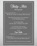 Simple Fram Leaves Foil Wedding Invitation
