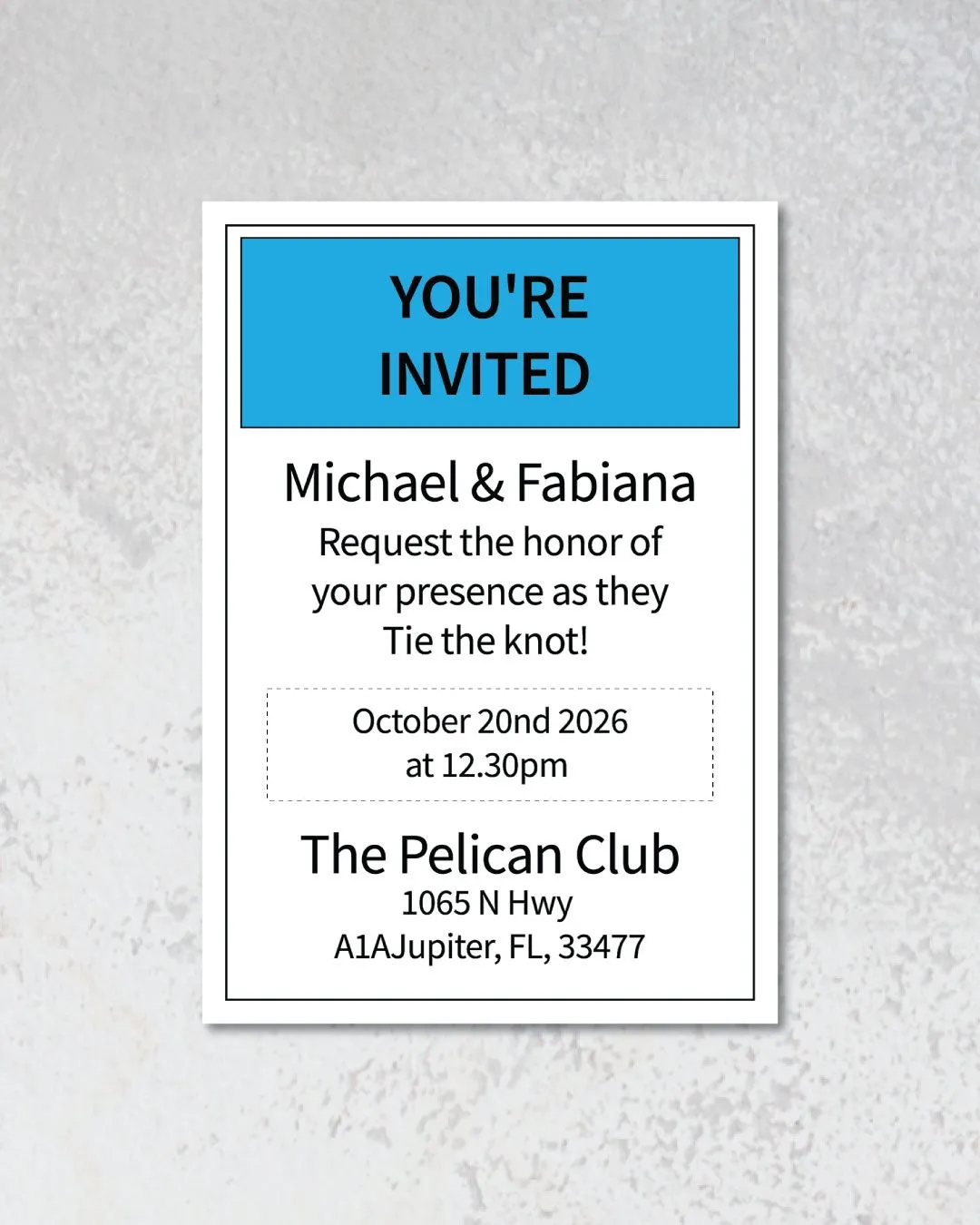 Creative Wedding Simple Flat 5x7 Unique Style Wedding Invitations 4