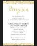 Gold Indian Decoration Acrylic Wedding Invitation