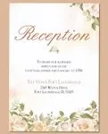 Pastel Beige Leaves Acrylic Wedding Invitation