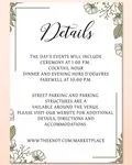 Frame Silhouettes Of Flowers Acrylic Wedding Invitation