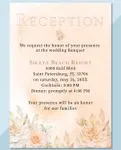 Leaves In Peach Tones Acrylic Wedding Invitation