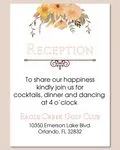 Yellow And Orange Flower Acrylic Wedding Invitation 4