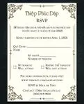 Formal Vellum Wrapped Vietnamese & English Wedding Invitation