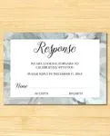 Cold Watercolor Frame Simple Flat 5x7 Wedding Invitation