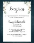 Roses Mary Simple Flat 5x7 Wedding Invitation