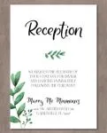 Minimalist Winter Leaves Simple Flat 5x7 Wedding Invitation