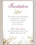 Leaves And Small FruitsAcrylic Wedding Invitation