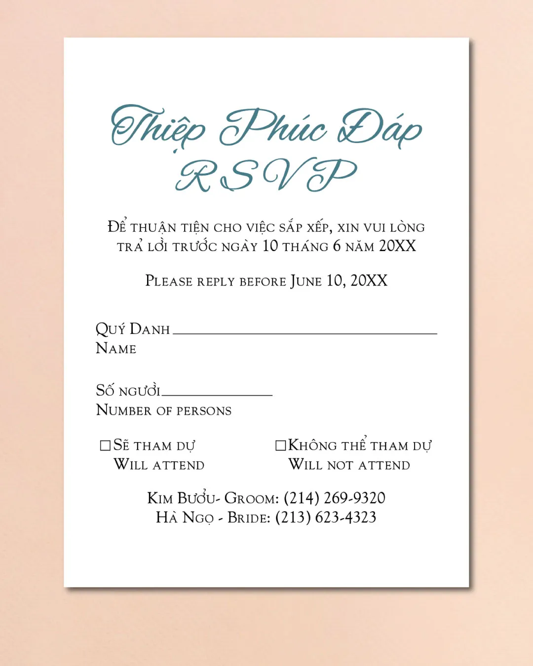 Borders Blue Leaves Acrylic Wedding Invitation