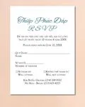Borders Blue Leaves Acrylic Wedding Invitation