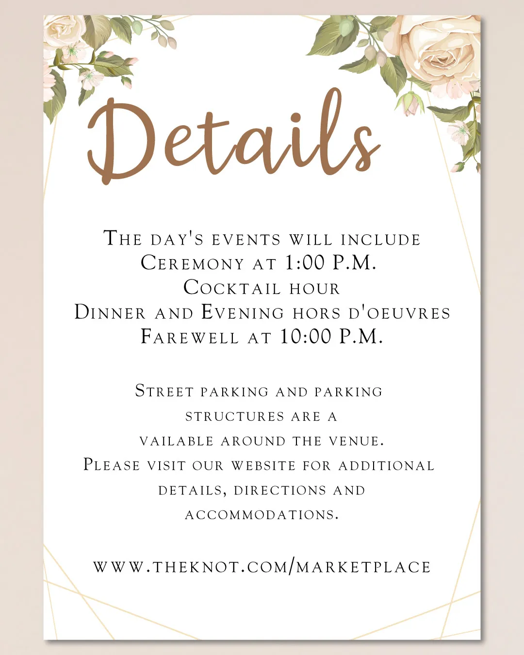 Earth Tones And PinksAcrylic Wedding Invitation
