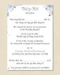 Cold and Tender Flowers Simple Flat 5x7 Wedding Invitation