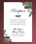 Christmas Corners Simple Flat 5x7 Wedding Invitation