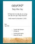 Beautiful Burlap Texture Vellum Wrapped Vietnamese & English Wedding Invitation