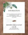 Realistic Pine Tree Simple Flat 5x7 Wedding Invitation