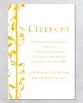 Shiny Golden Bamboo Foil Wedding Invitation