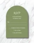 Elegant Olive Unique Style Wedding Invitations 4